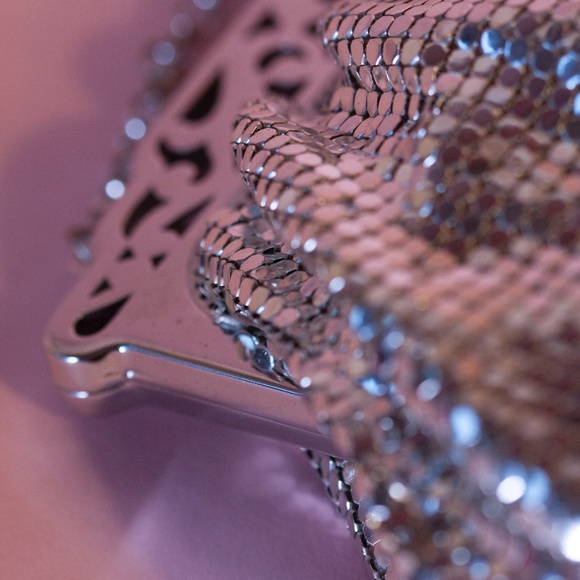 Vintage 1940's WHITING & DAVIS silver mesh evening bag - Picture 14 of 15